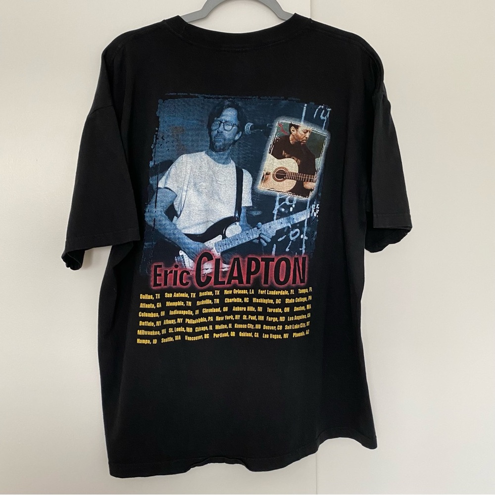 1990’s Vintage Eric Clapton Pilgrim Tour Rap Tee T-shirt - Picture 2 of 3